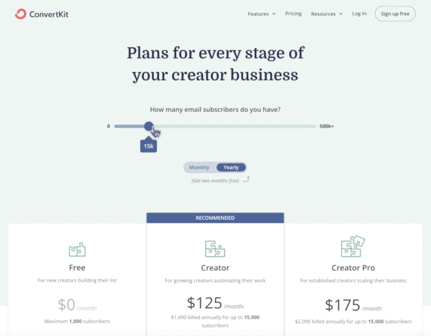 ConvertKit Pricing Plans & Cost