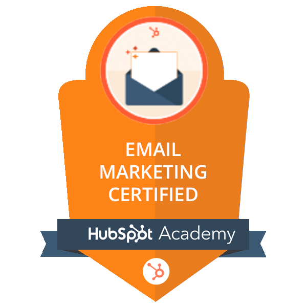 email marketing certified hubspot badge